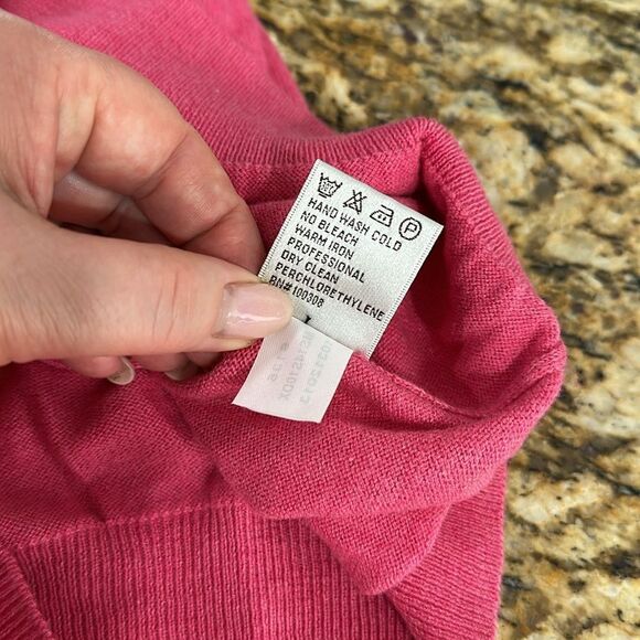 Peter Millar Cotton Cashmere Blend V-neck Pullover Sweater In Pink Size 4XL - Picture 7 of 10